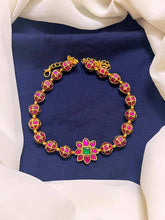 Ball shape Jadau Round Shaped Necklace - KN00144